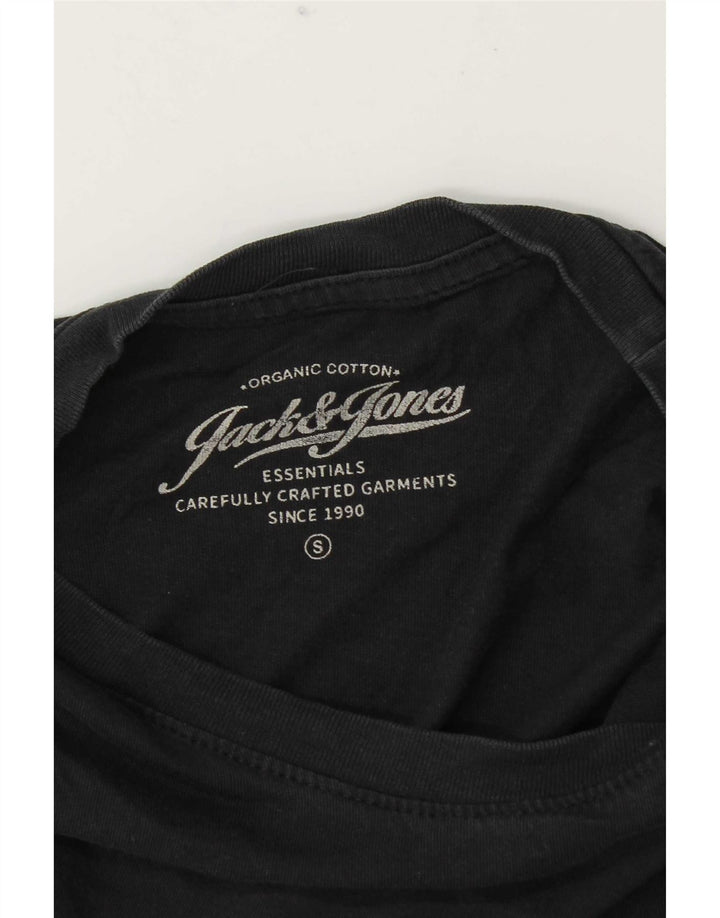 Camiseta masculina Jack & Jones top pequeno algodão preto