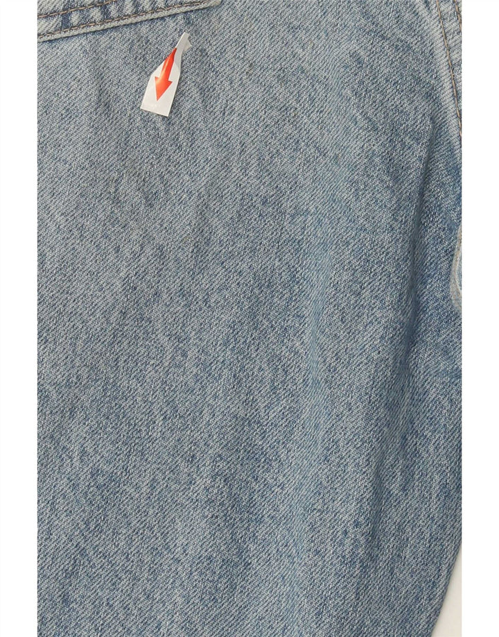 Calça jeans feminina Zara com perna larga desgastada EU 40 médio W30 L32 azul