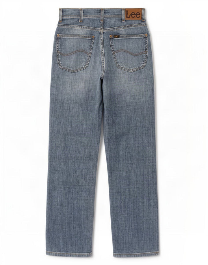 Lee Mens Brooklyn Straight Jeans W30 L32 Azul Algodão