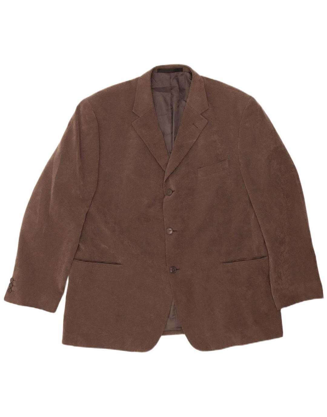 Jaqueta blazer masculina de 3 botões Marks & Spencer Reino Unido 46 XL cinza poliéster