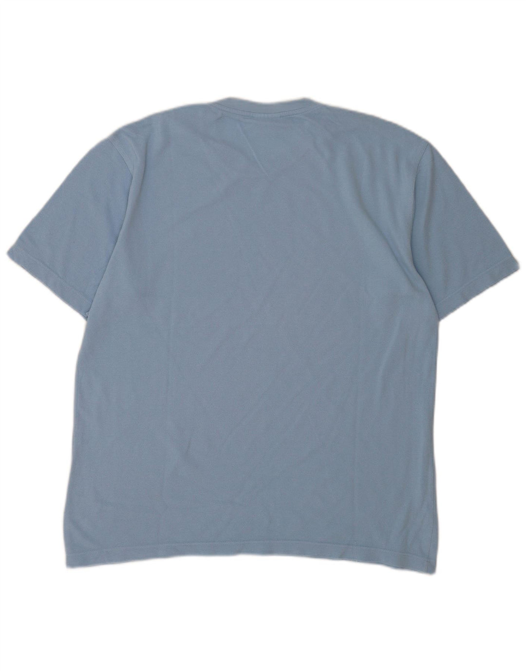 Camiseta masculina Lacoste tamanho superior 4 algodão azul médio