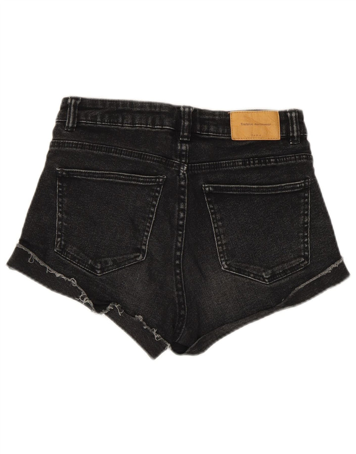 Shorts jeans feminino Zara EU 34 2XS W24 preto