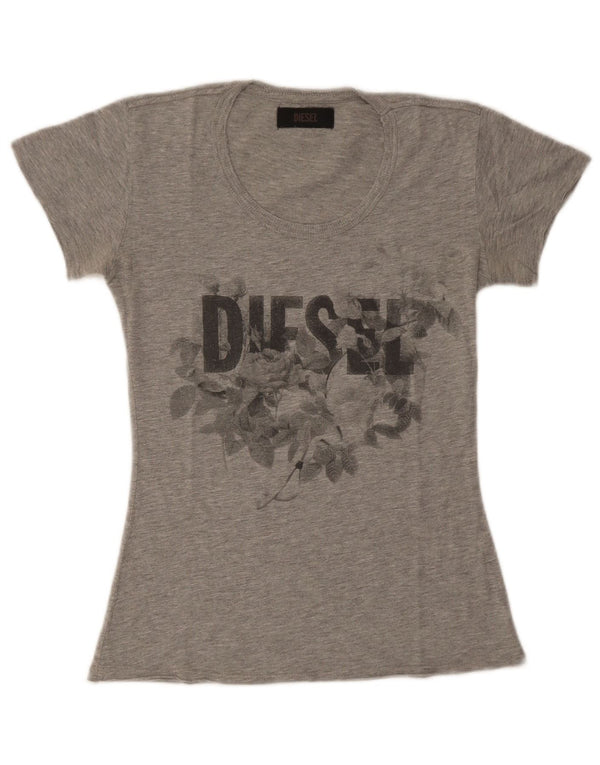 Camiseta feminina Diesel Diesel Top UK 8 Pequeno Cinza
