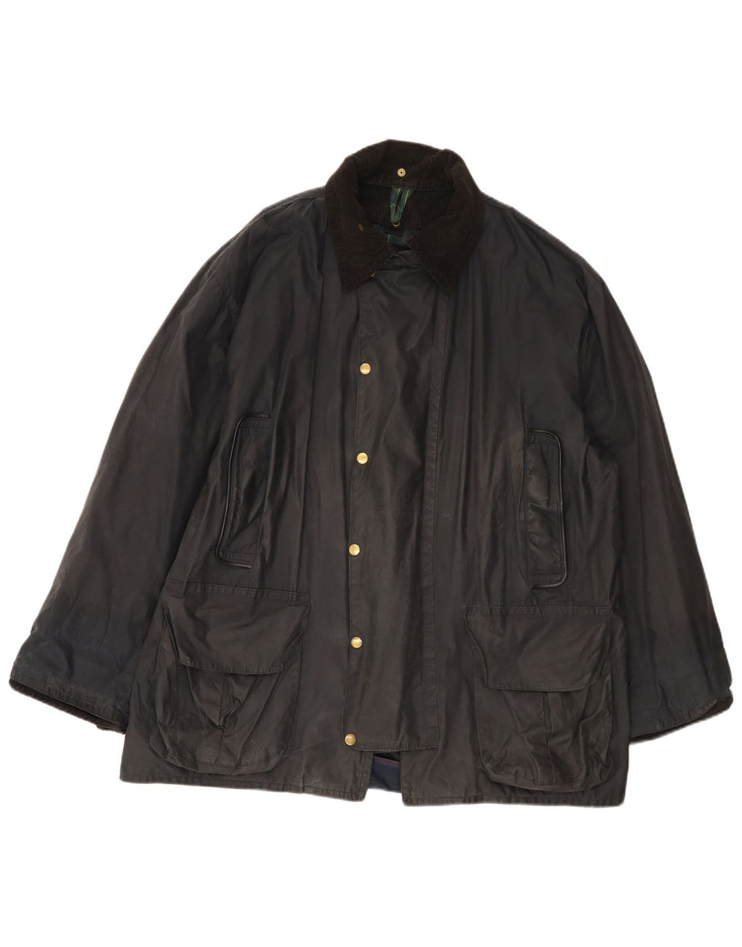 Jaqueta masculina Fermoy de algodão encerado UK 42 XL azul marinho