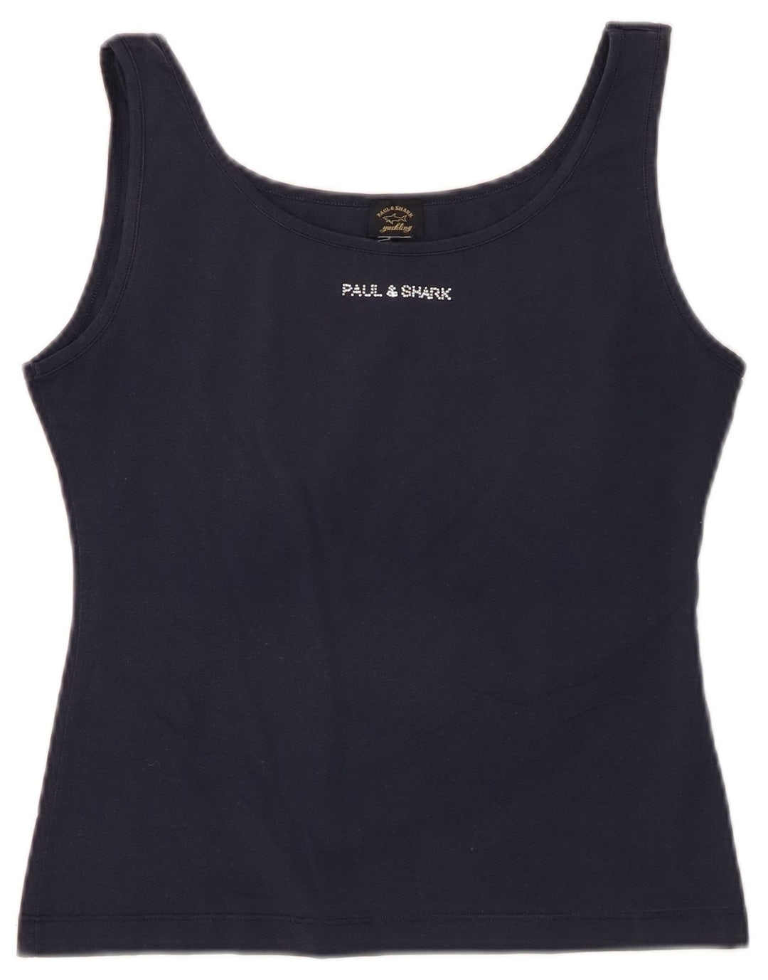 Top colete feminino Paul & Shark UK 12 médio azul marinho