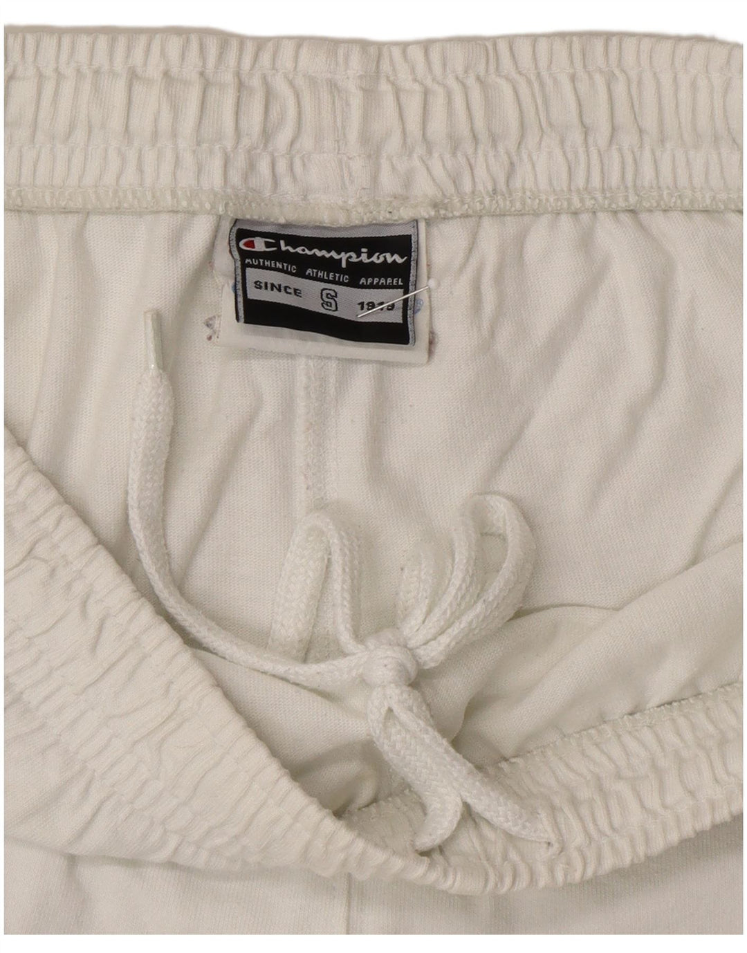 Calça de treino masculina CHAMPION pequena de algodão branco