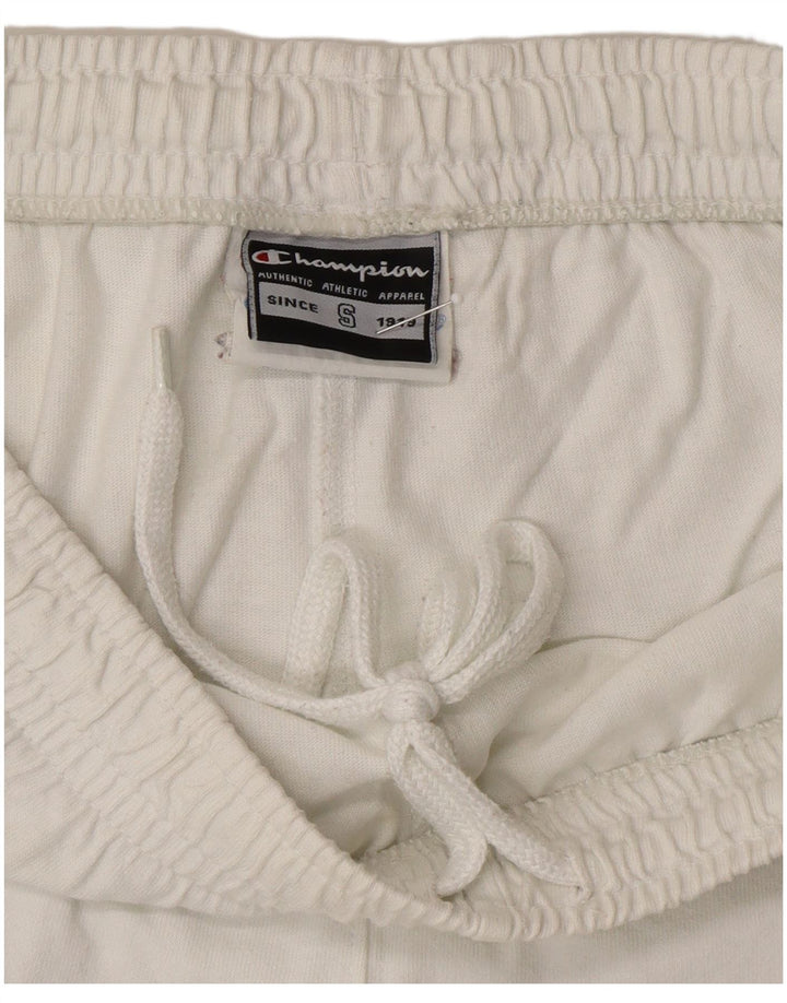 Calça de treino masculina CHAMPION pequena de algodão branco
