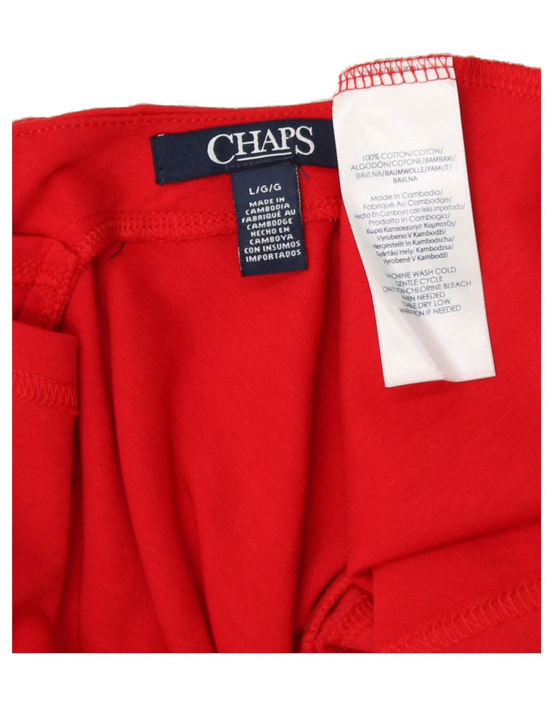 CHAPS Womens A-Line Dress UK 16 Large Red Cotton Vintage Chaps and Second-Hand Chaps from Messina Hembry 