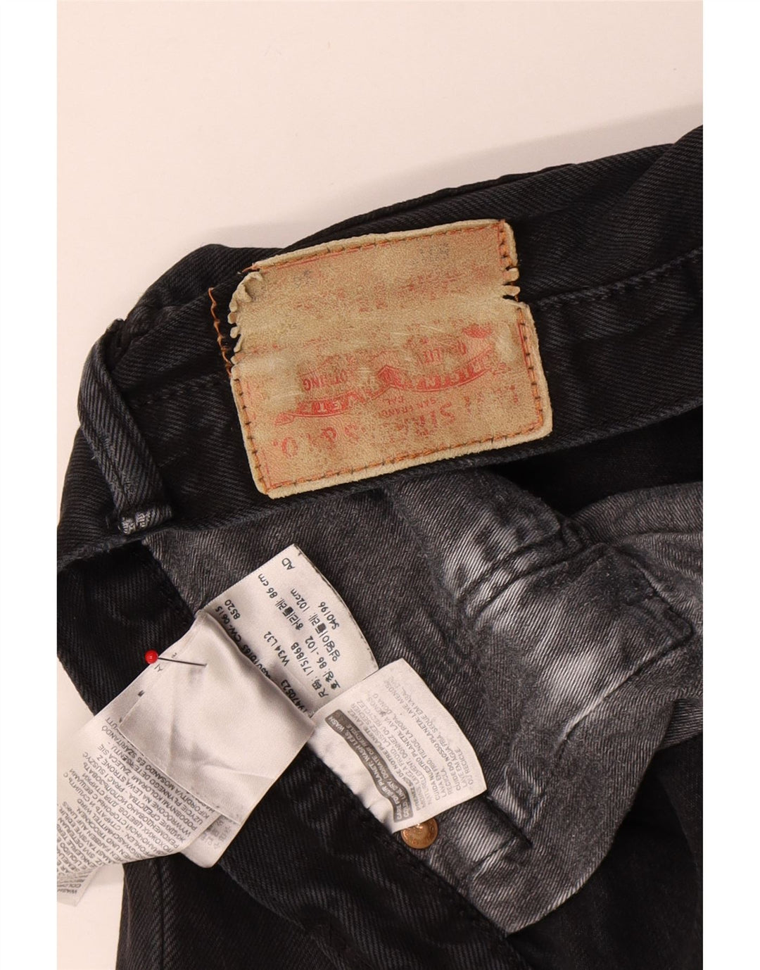 Jeans retos masculinos LEVI'S W34 L32 algodão preto