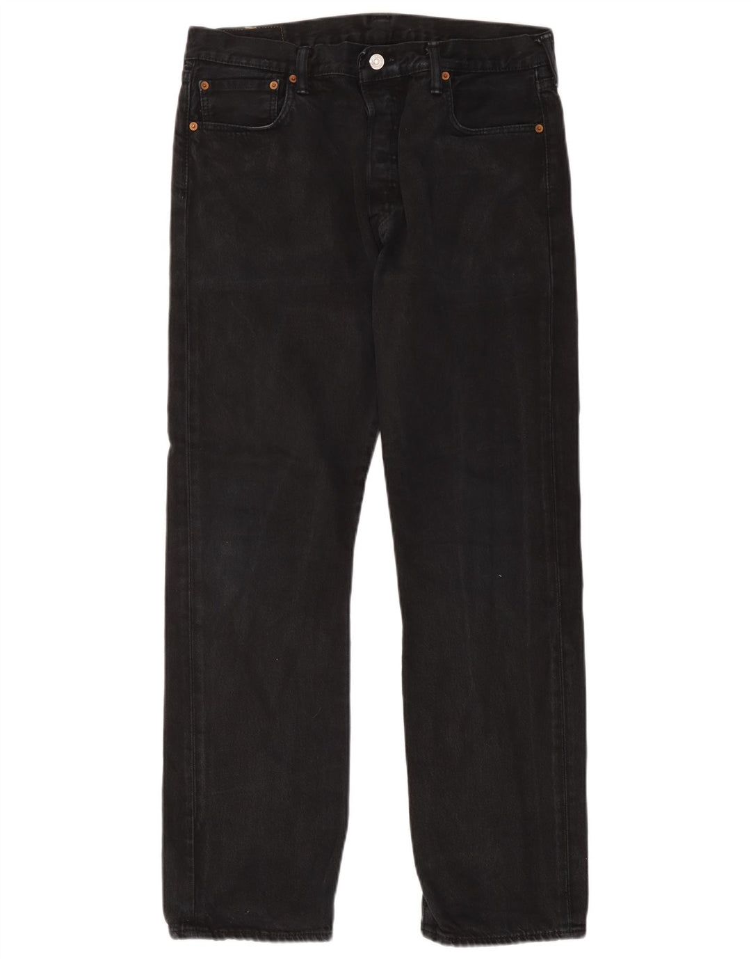Levi's Masculino 501 Straight Jeans W34 L32 Azul Marinho Algodão