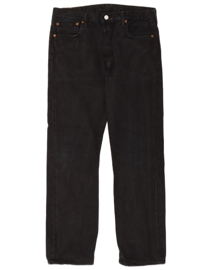 Levi's Masculino 501 Straight Jeans W34 L32 Azul Marinho Algodão