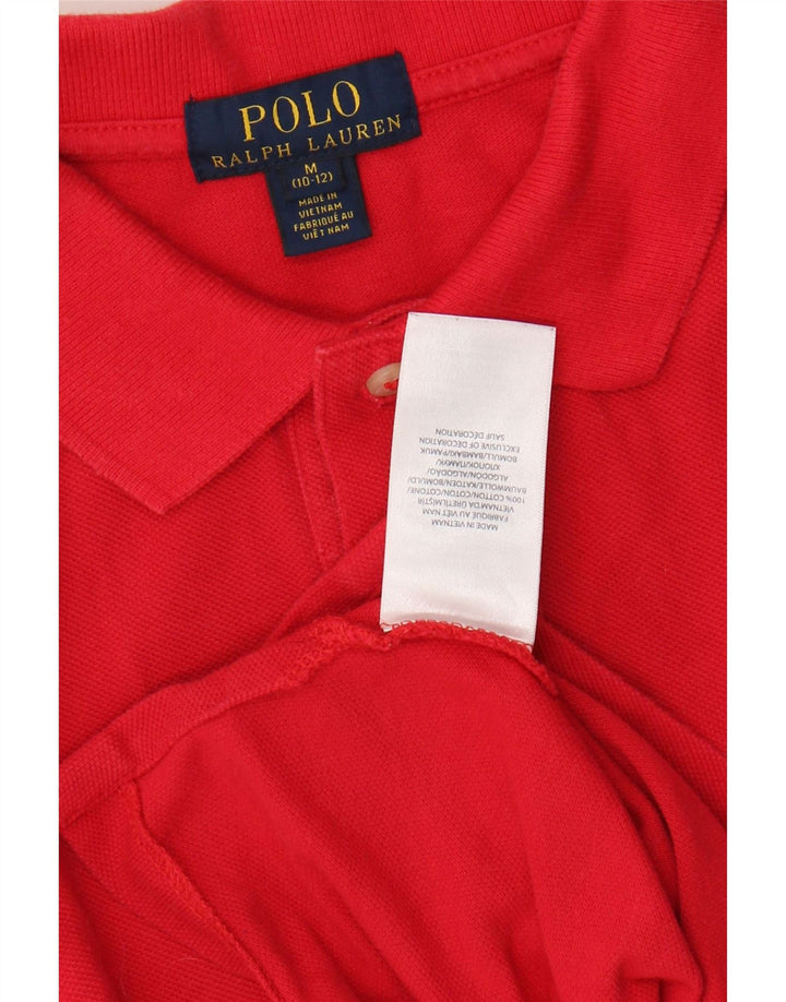 Polo RALPH LAUREN 10-11 Anos Médio Algodão Vermelho