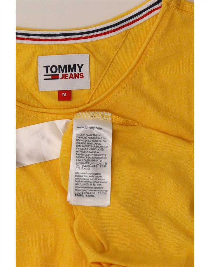 Camiseta feminina TOMMY HILFIGER UK 14 algodão amarelo médio