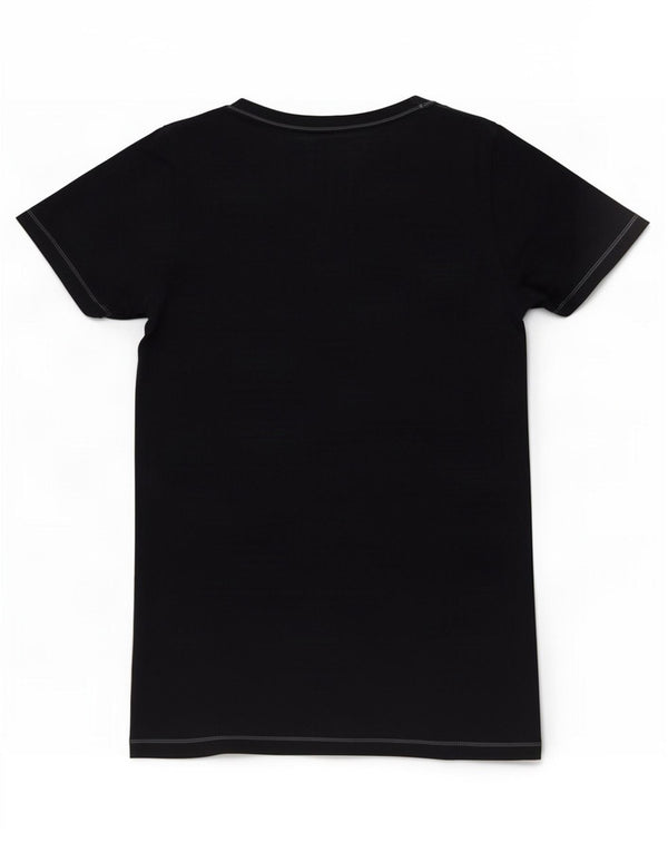 Camiseta feminina Hollister UK 10 pequena algodão azul marinho