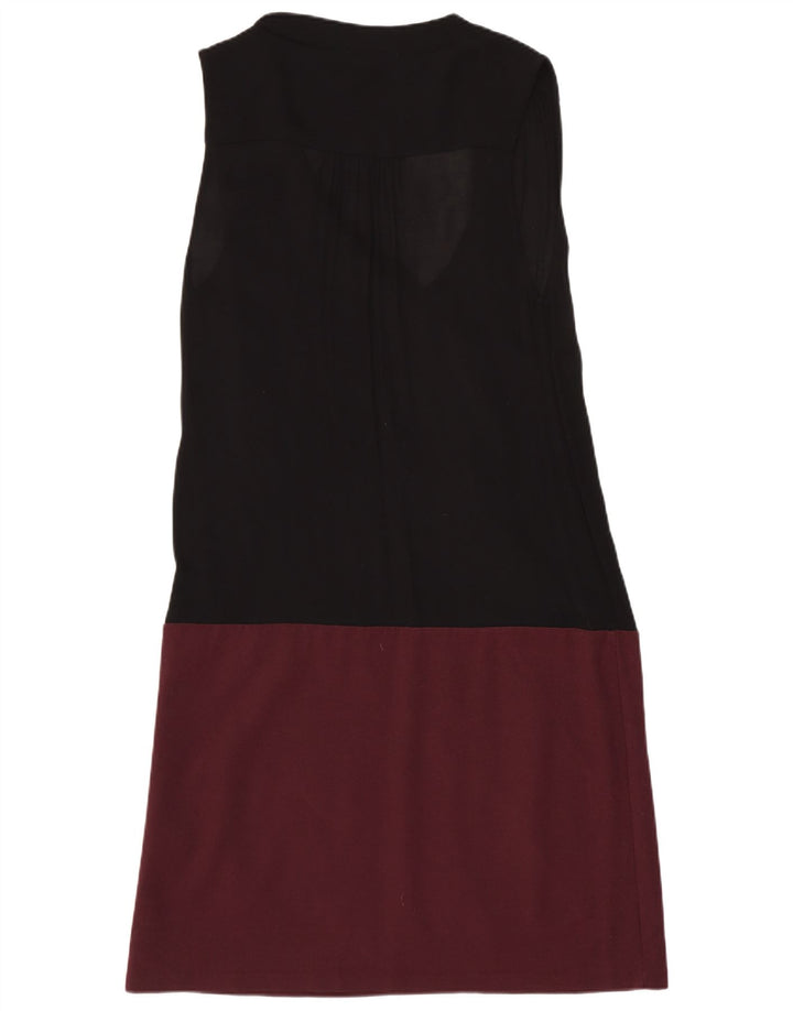 Vestido feminino MASSIMO DUTTI UK 12 médio preto colorblock