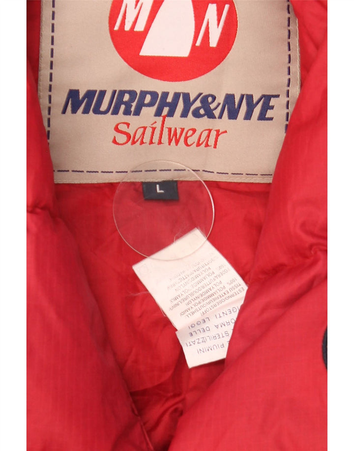 Colete acolchoado masculino Murphy & Nye UK 40 grande poliamida vermelha