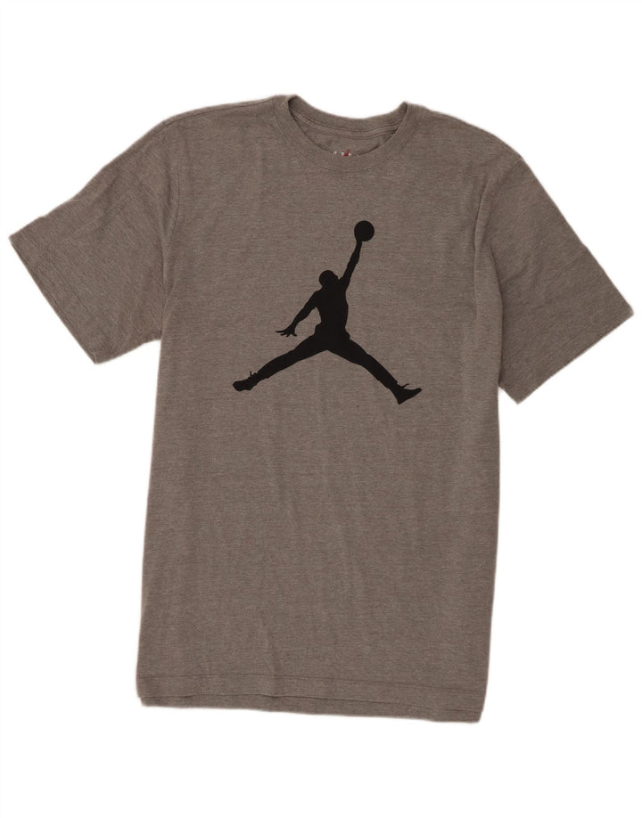Camiseta Jordan masculina gráfica grande algodão cinza