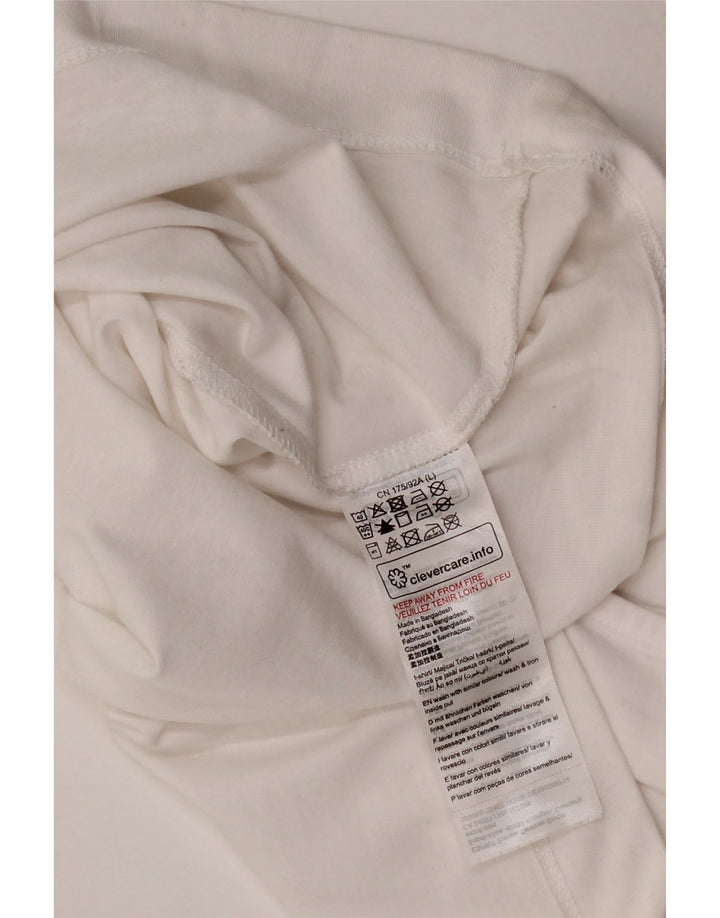 Colete feminino ESPRIT UK 16 grande algodão branco