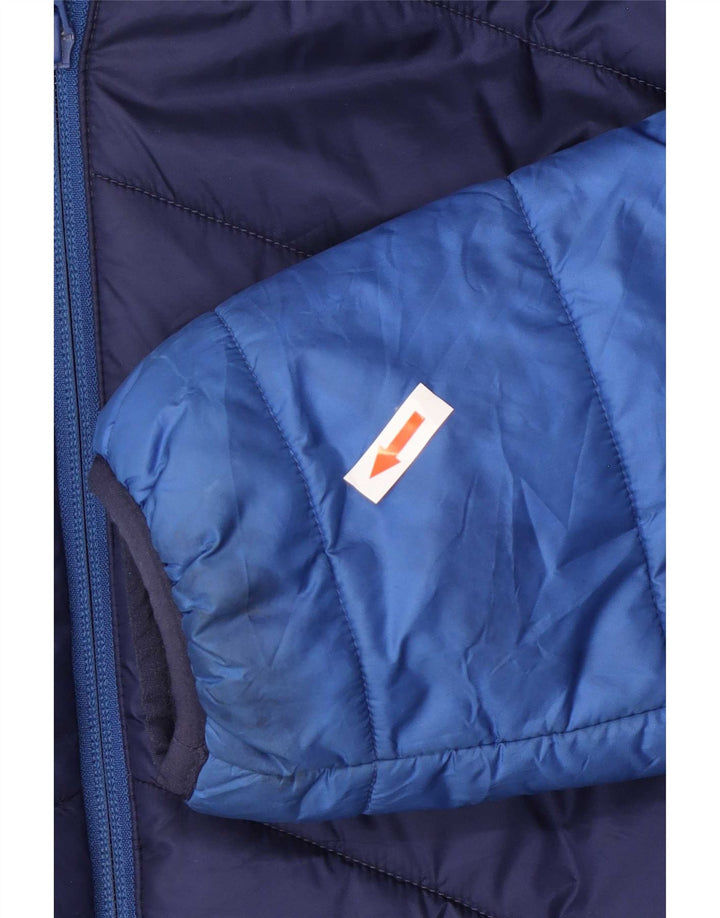 Jaqueta Puma Masculina com Capuz Acolchoado UK 38 Médio Azul Marinho Colourblock