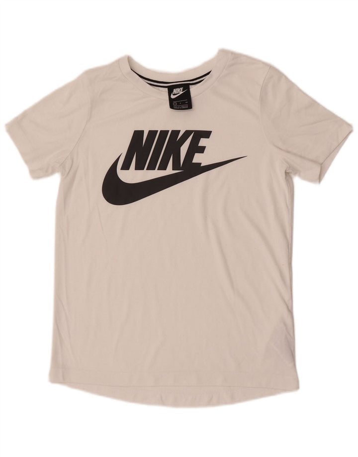 Camiseta Nike Feminina Graphic Top UK 10 Pequena Branca Poliéster