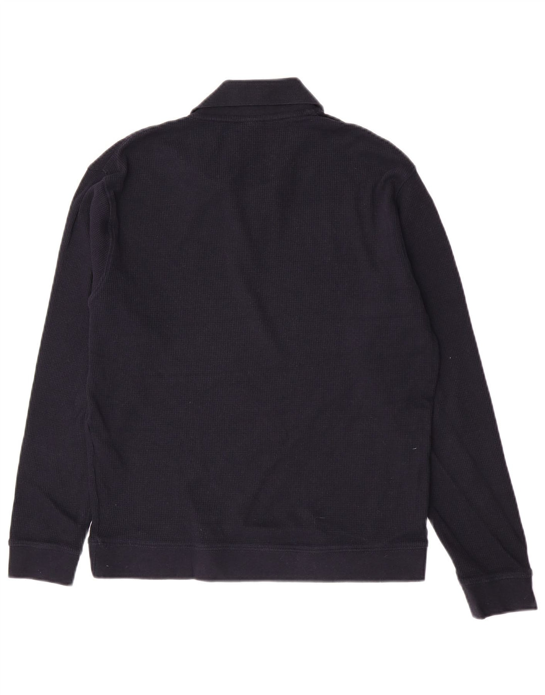 Zara Suéter masculino com gola polo pequeno azul marinho