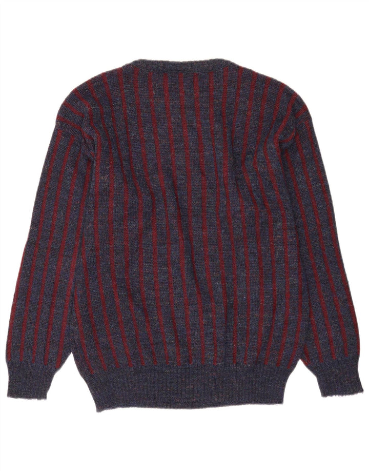 Angelo Litrico Suéter masculino com gola redonda EU 48/50 médio azul geométrico