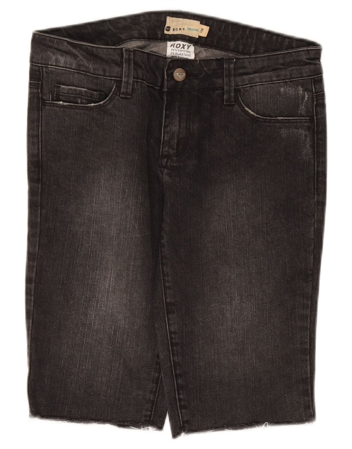 Shorts jeans feminino Roxy US 8 médio W27 algodão cinza