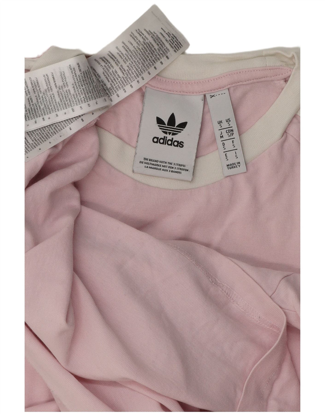 Adidas Mens T-Shirt Top Pequeno Algodão Rosa