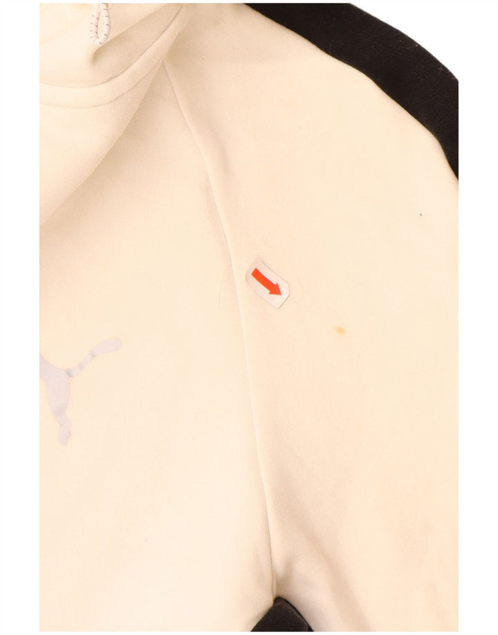 Suéter masculino PUMA com capuz e zíper XL off white algodão colorblock