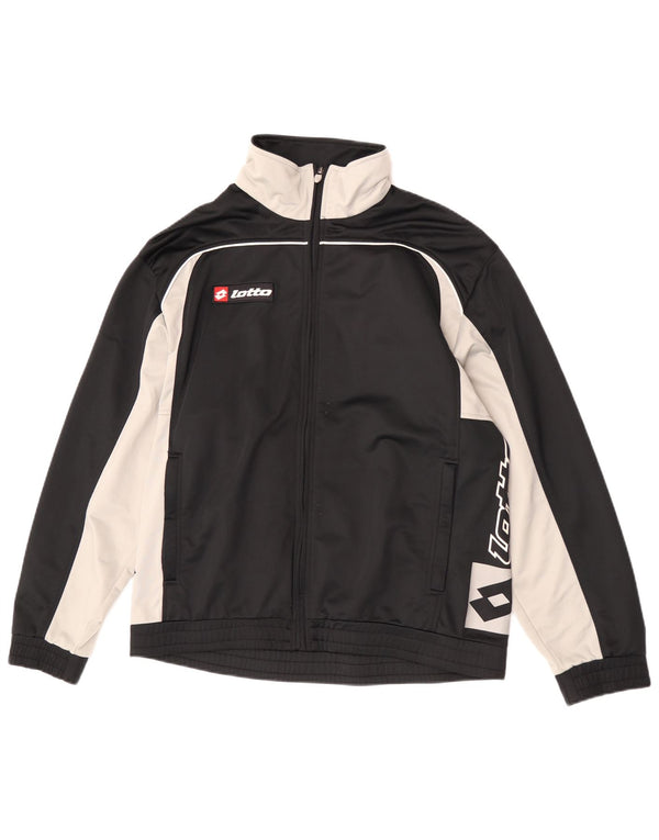 Lotto Womens Graphic Tracksuit Top Jacket Reino Unido 16 Grande bloco colorido preto