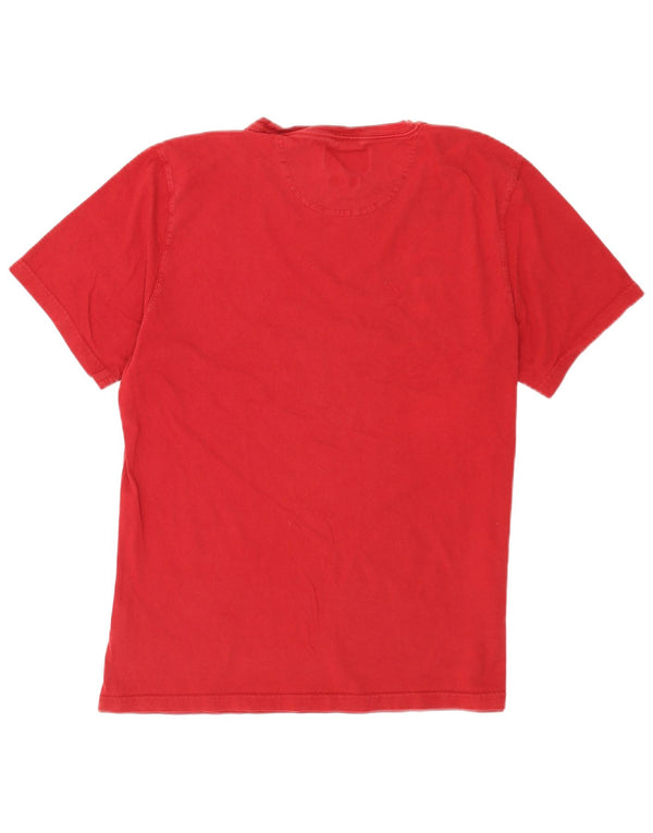 Camiseta masculina Barbour Tailored Fit com estampa gráfica grande de algodão vermelho