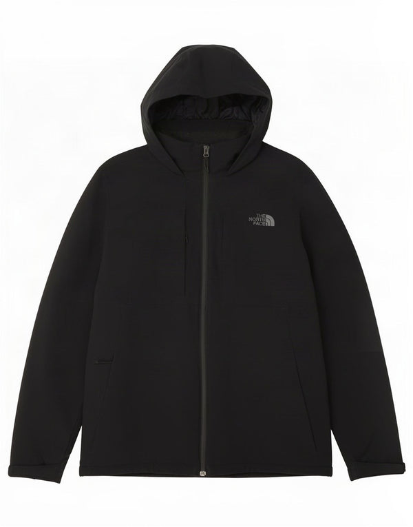 Jaqueta corta-vento masculina com capuz The North Face Reino Unido 40 grande poliéster preto
