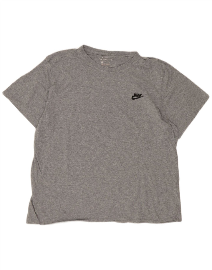 Camiseta Nike masculina regular grande algodão cinza