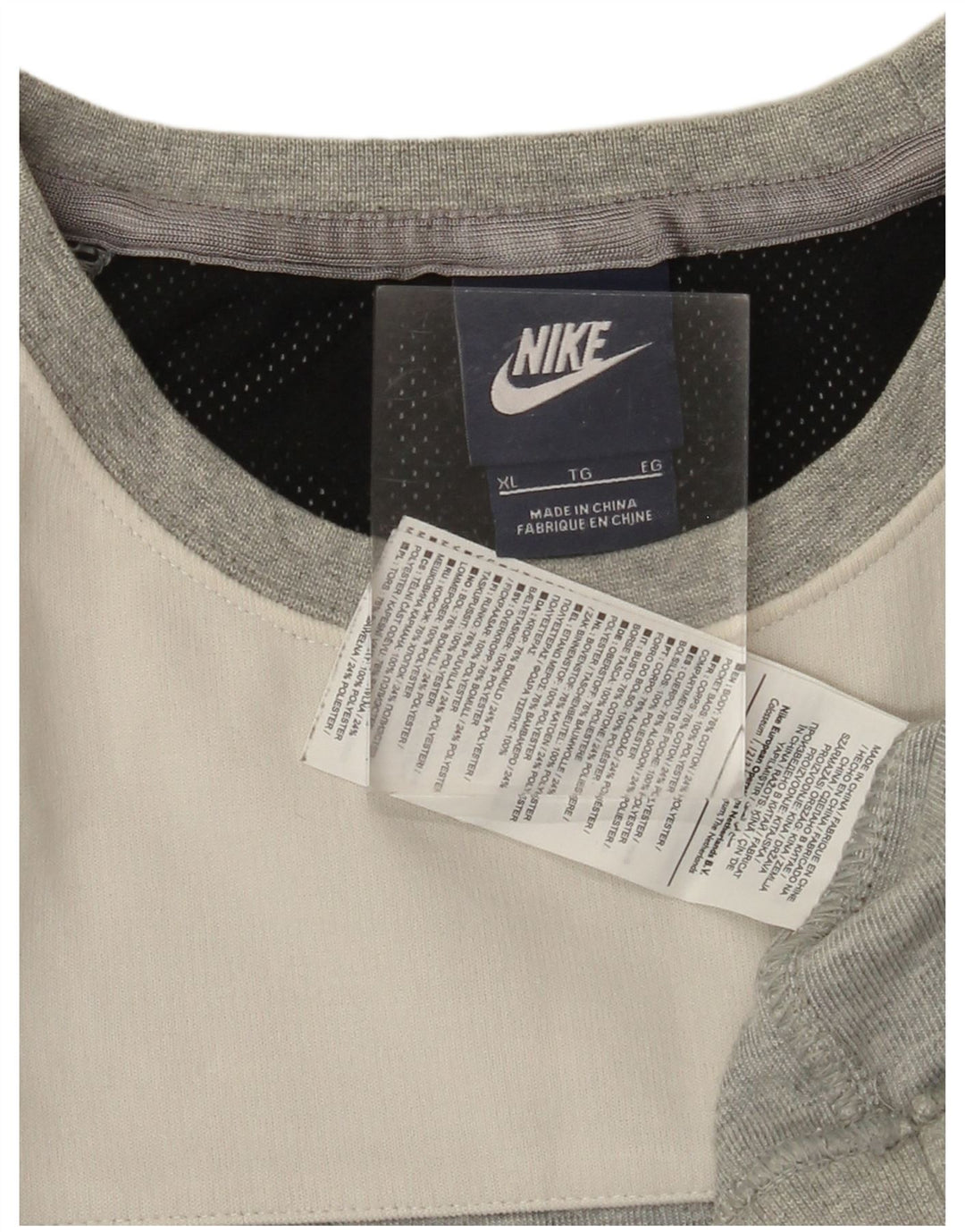 Moletom masculino NIKE Jumper XL cinza colorblock algodão