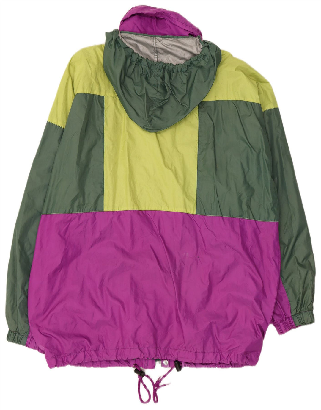 Jaqueta de chuva masculina CAMPAGNOLO com capuz UK 40 grande bloco colorido multicolorido