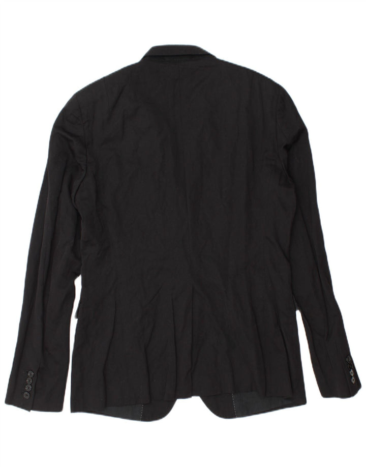 Jaqueta blazer masculina All Saints com 2 botões Reino Unido 40 grande lã preta