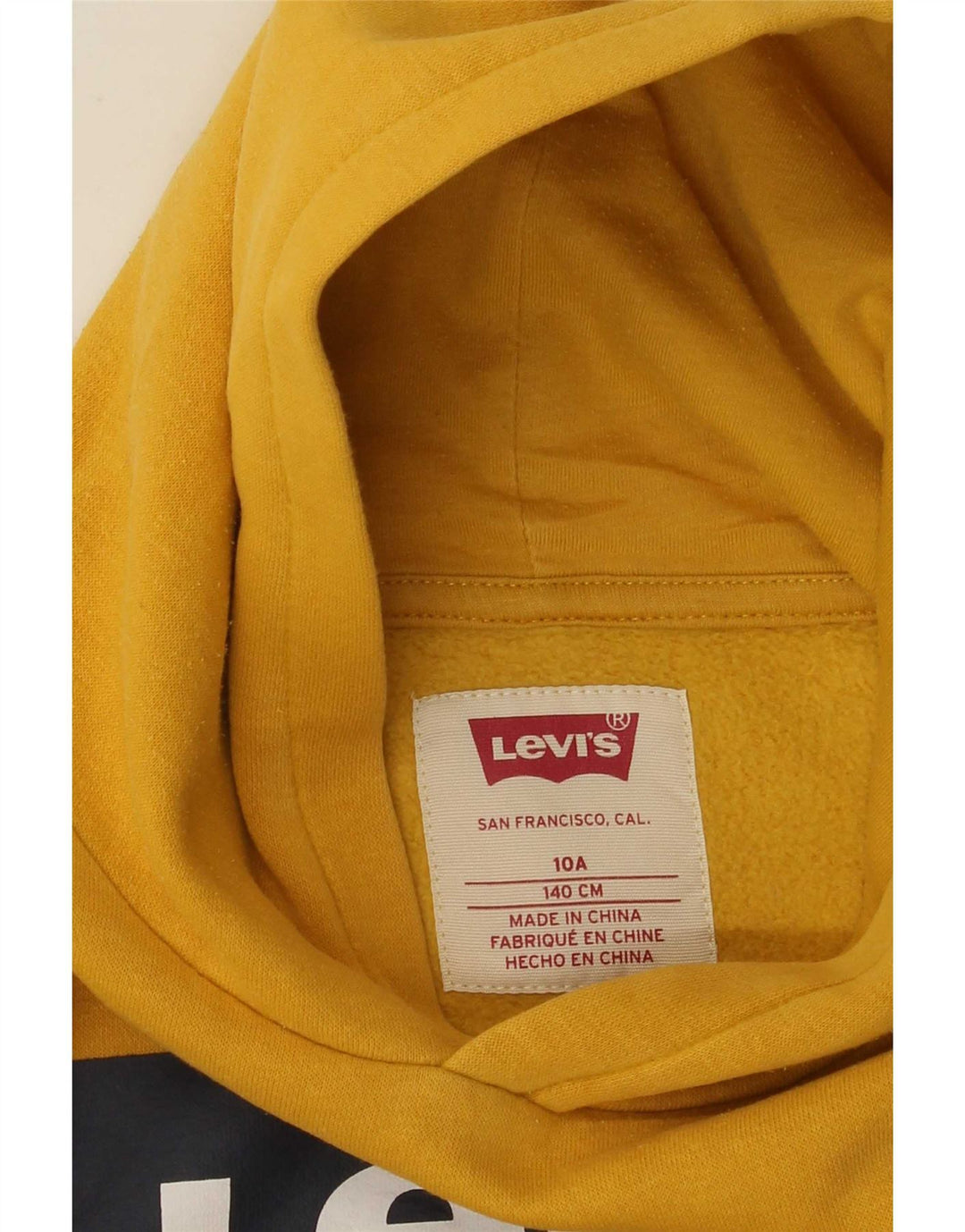 Suéter gráfico com capuz Levi's Boys 9-10 anos amarelo