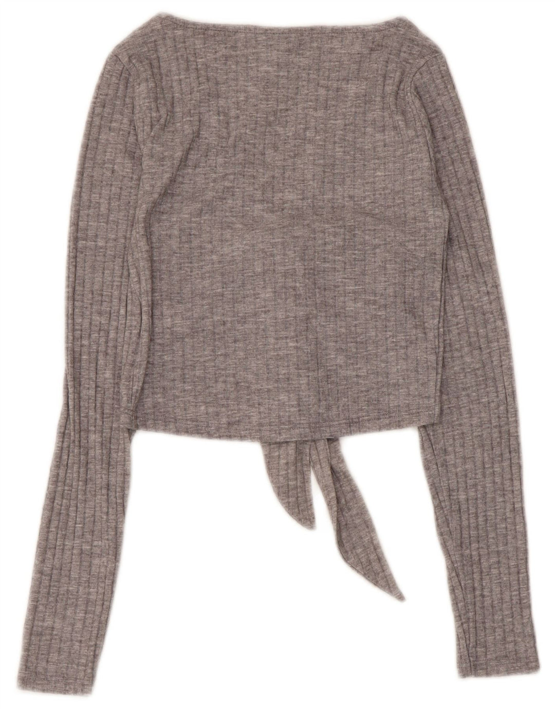 Topshop feminino de manga comprida Topshop UK 6 XS poliéster cinza