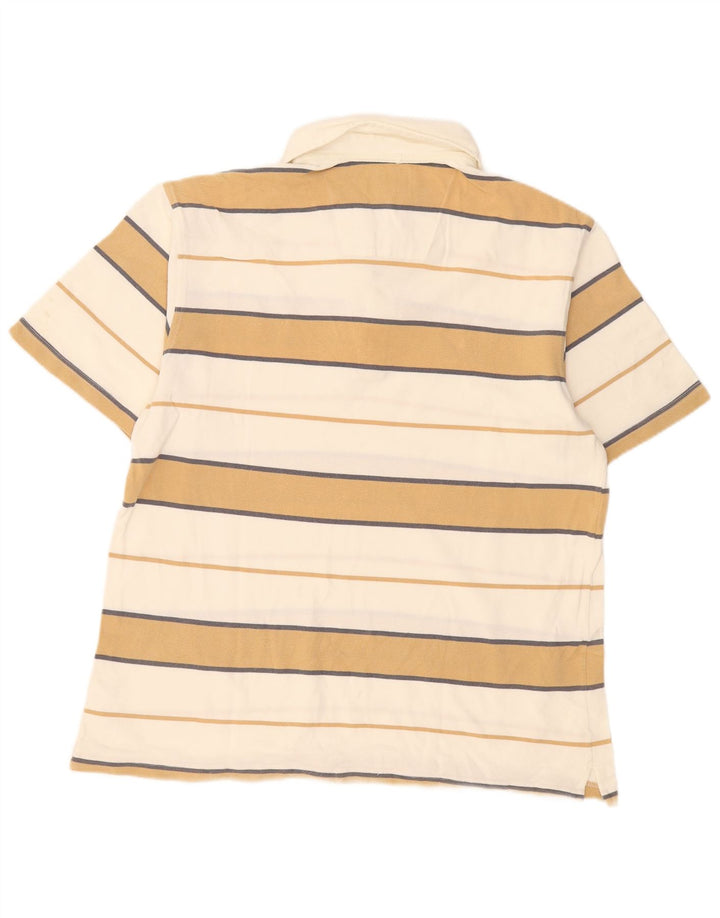 Camisa polo masculina Lotto grande listrada branca