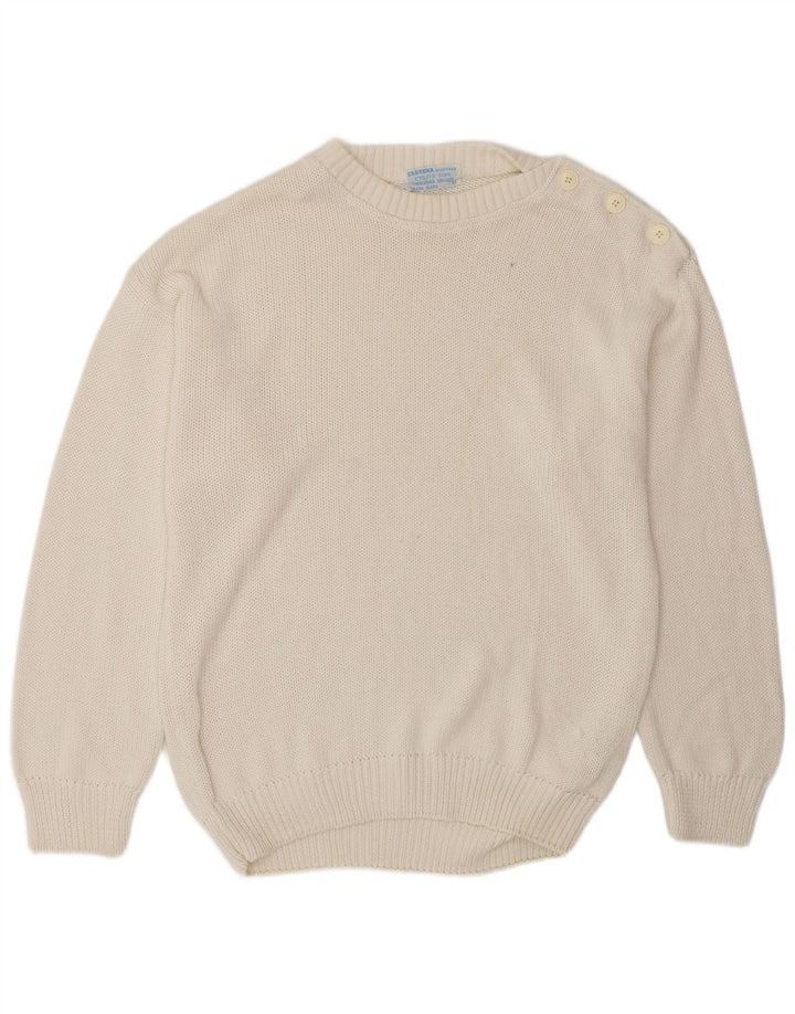 Suéter masculino Carrera com gola redonda XL algodão branco
