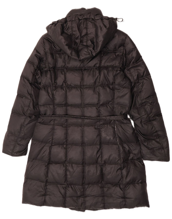 Casaco acolchoado com capuz Respira feminino Geox UK 14 grande poliéster preto