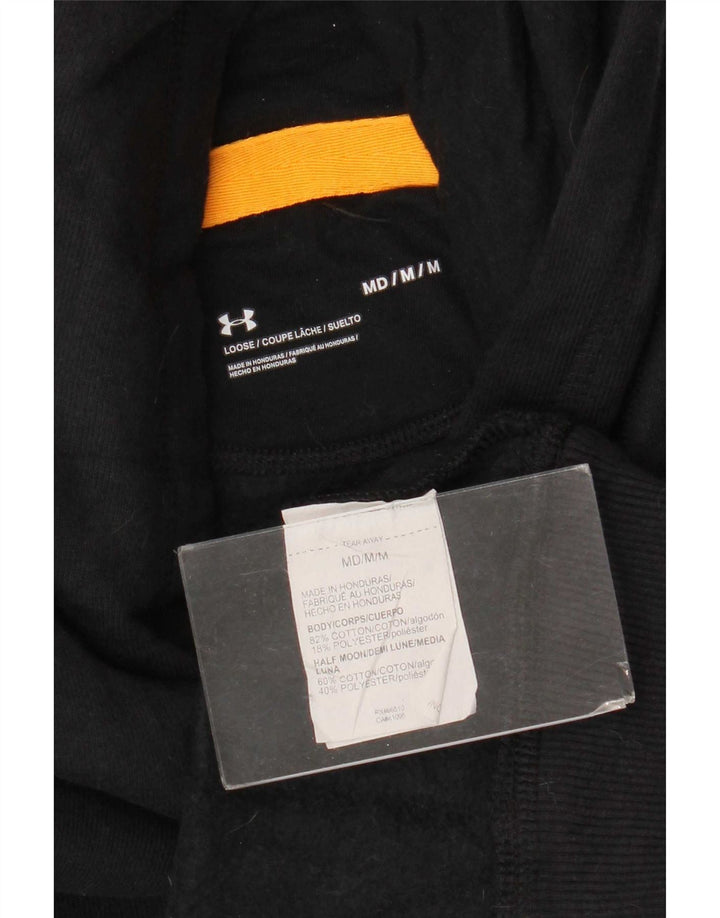 Under Armour masculino gráfico moletom com capuz médio algodão preto