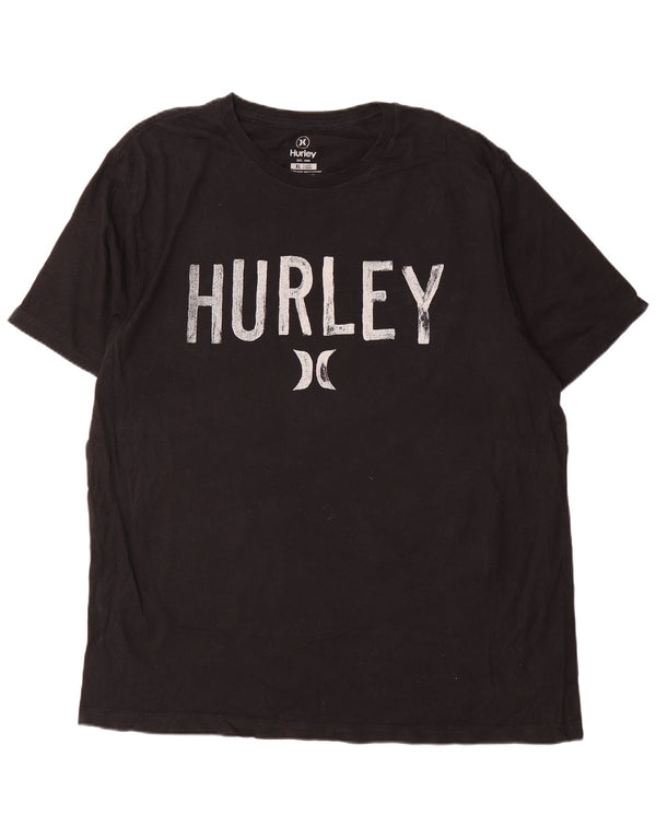 Camiseta gráfica masculina Hurley Top XL algodão preto