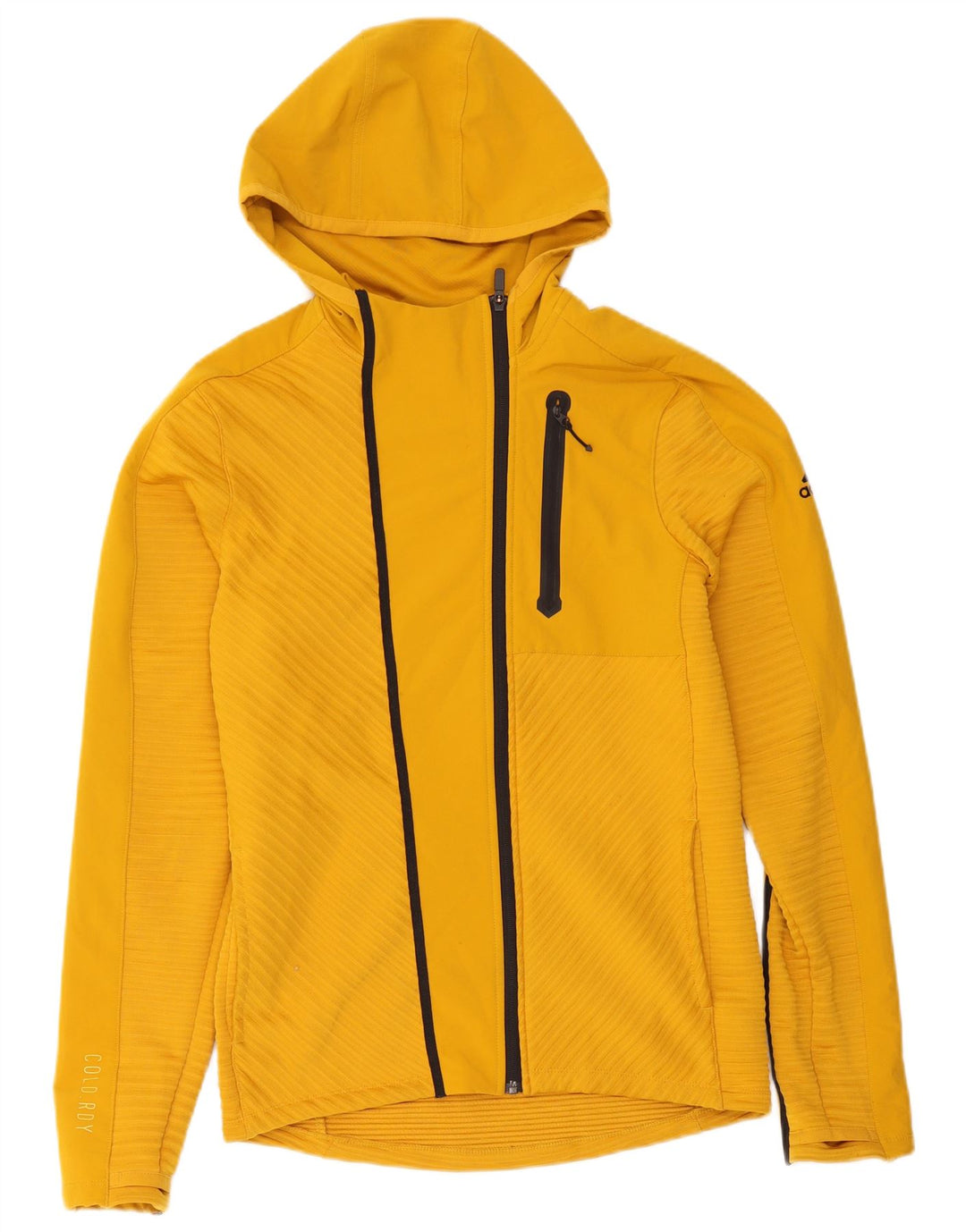 Adidas masculino zip moletom com capuz pequeno poliéster amarelo