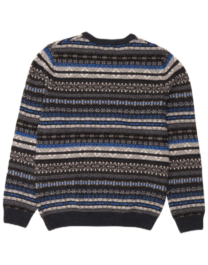 Suéter masculino Esprit com gola redonda, médio multicolorido Fair Isle