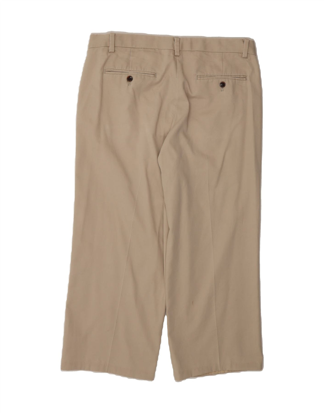 EDDIE BAUER Mens Relaxed Fit Cropped Trousers W34 L25 Beige Cotton Vintage Eddie Bauer and Second-Hand Eddie Bauer from Messina Hembry 