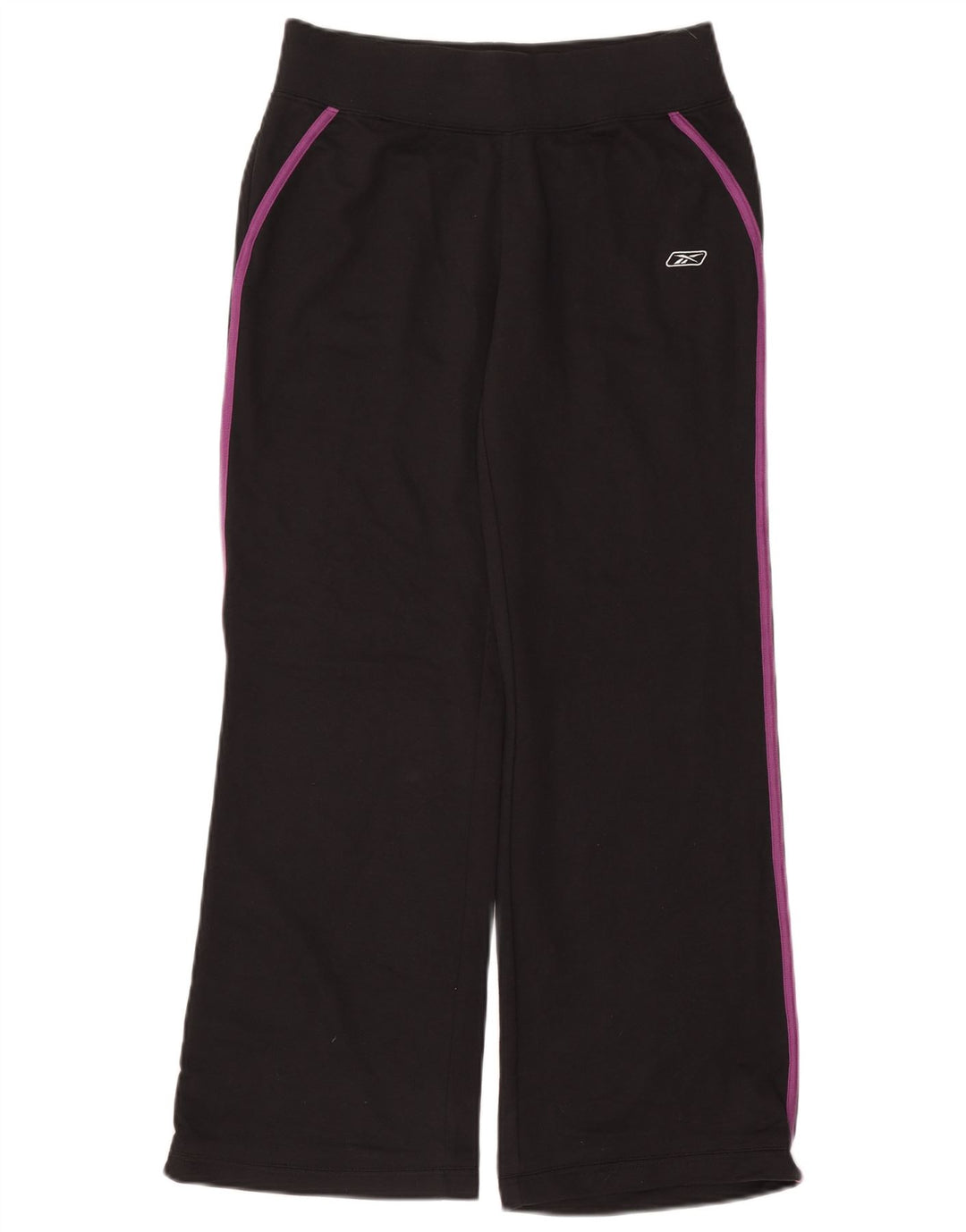 Calça de treino feminina Reebok UK 10 pequena algodão preto