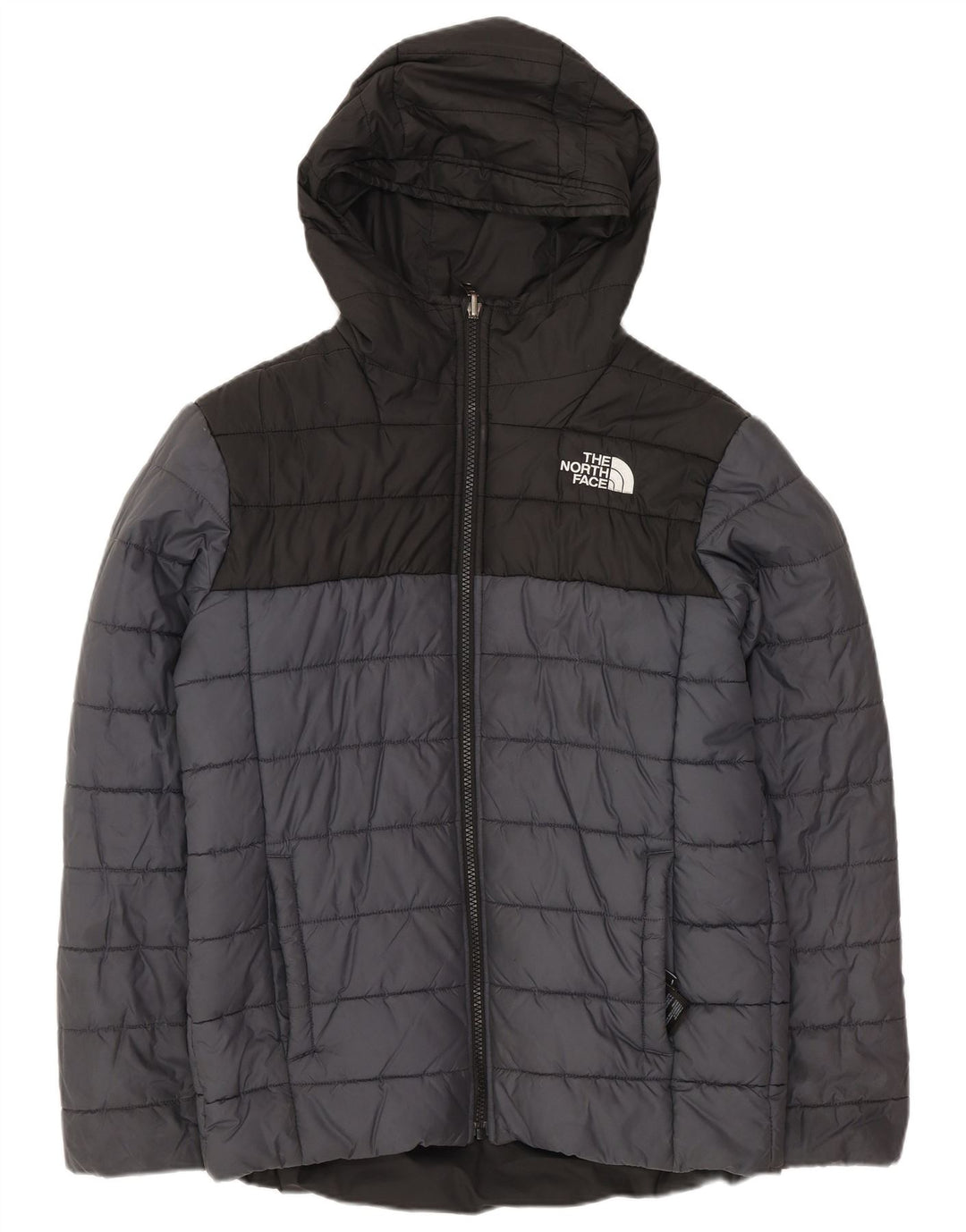 Jaqueta acolchoada The North Face Boys 11-12 anos grande bloco cinza