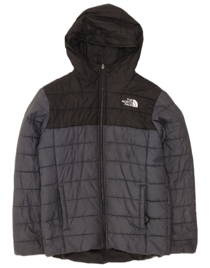 Jaqueta acolchoada The North Face Boys 11-12 anos grande bloco cinza