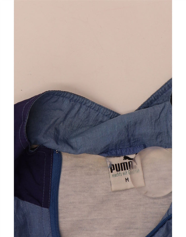 PUMA Mens Tracksuit Top Jacket Médio Azul Colourblock Poliamida